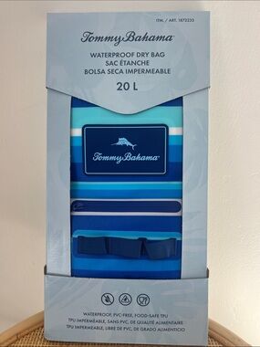 Tommy Bahama Blue Striped 20L Waterproof Dry Bag